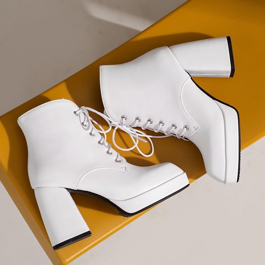 Block heel ankle boots, square toes, chunky heels - photo 3