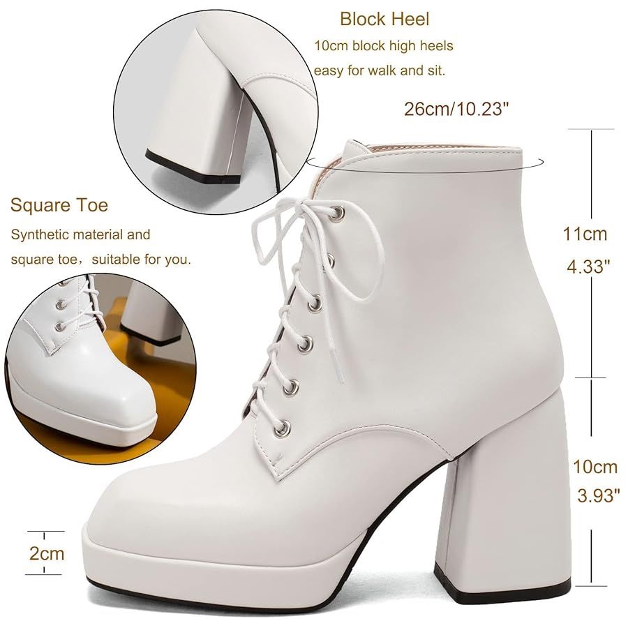 Block heel ankle boots, square toes, chunky heels - photo 4
