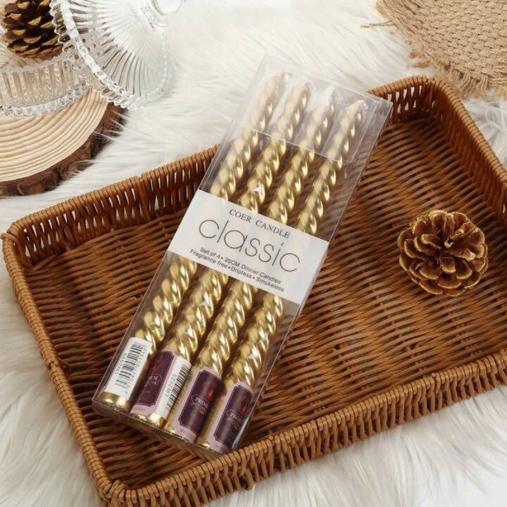 COER Candles Classic Dinner Candles - Gold