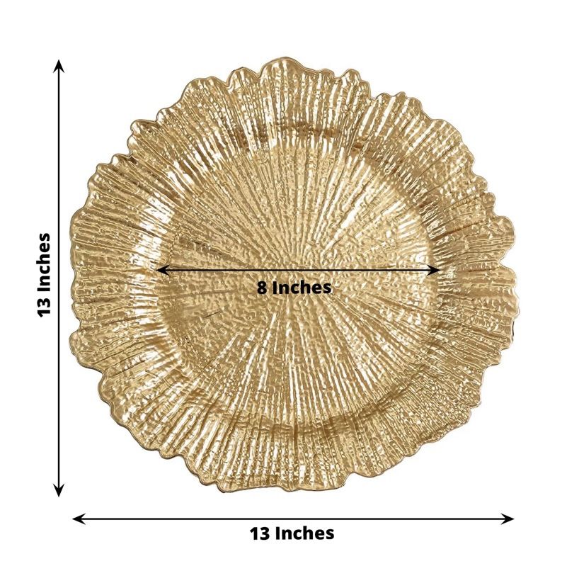 6 Pack 13" Gold Round Plates - photo 4