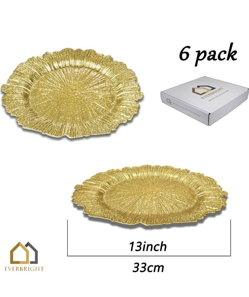 6 Pack 13" Gold Round Plates - photo 5