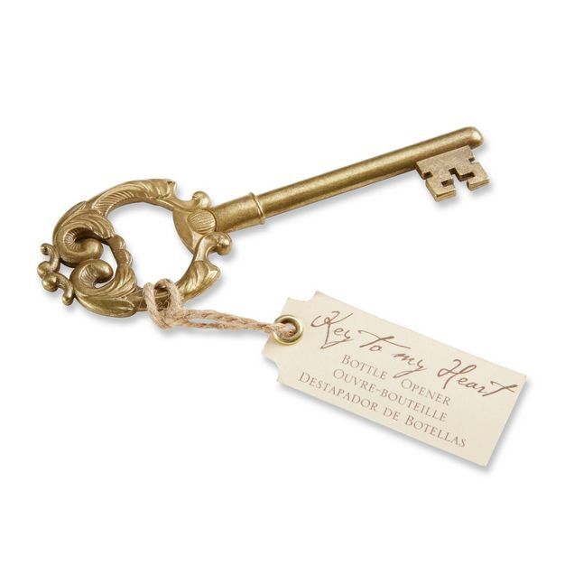 Bottle Opener Kate Aspen® Key to My Heart Antique - photo 2