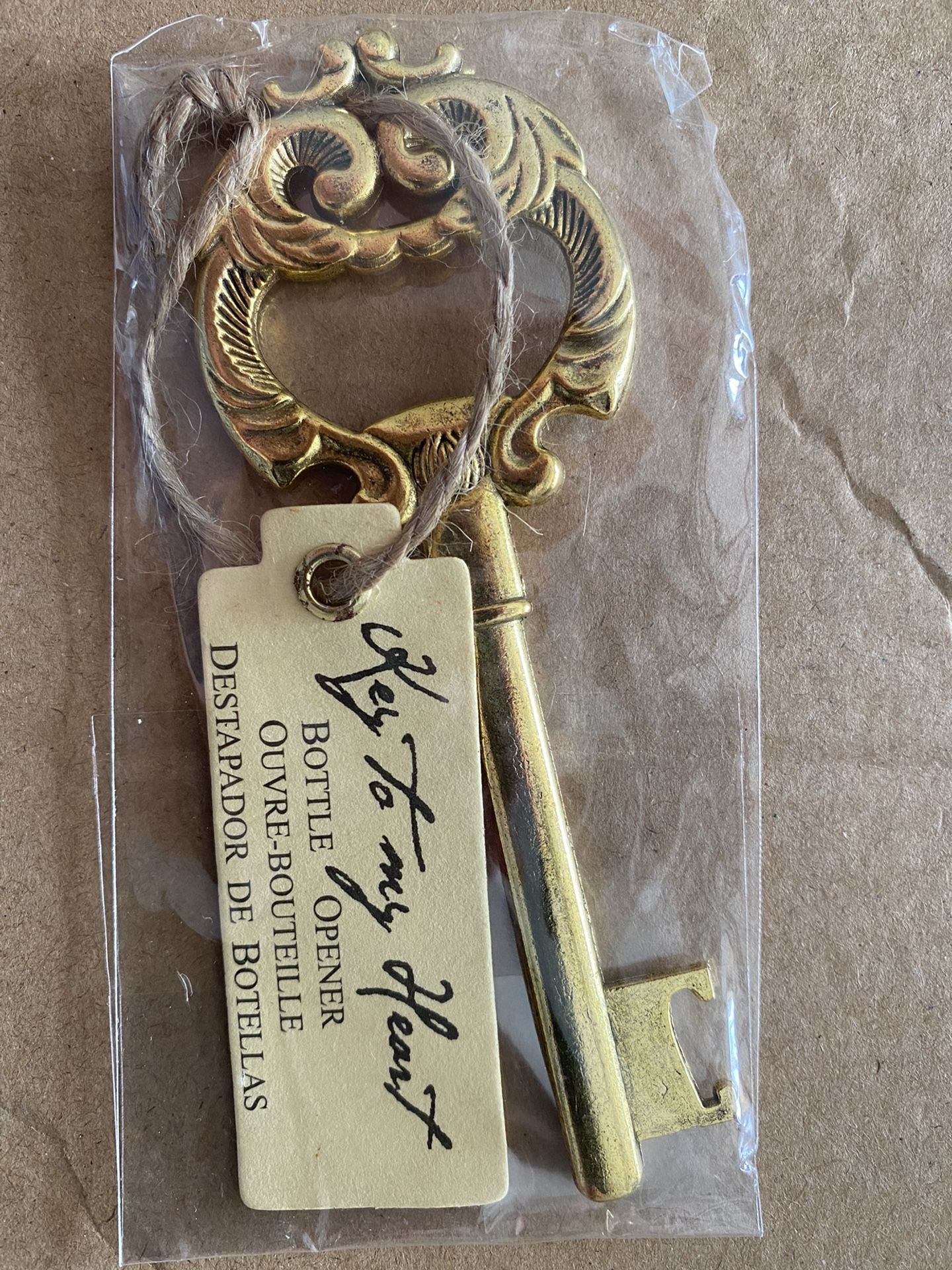 Bottle Opener Kate Aspen® Key to My Heart Antique - photo 3