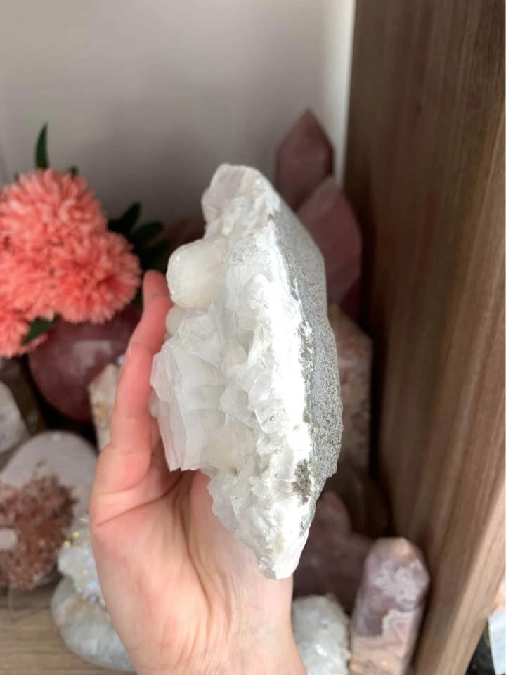 XL 1.4kg Apophyllite Crystal Cluster with Stilbite - photo 5