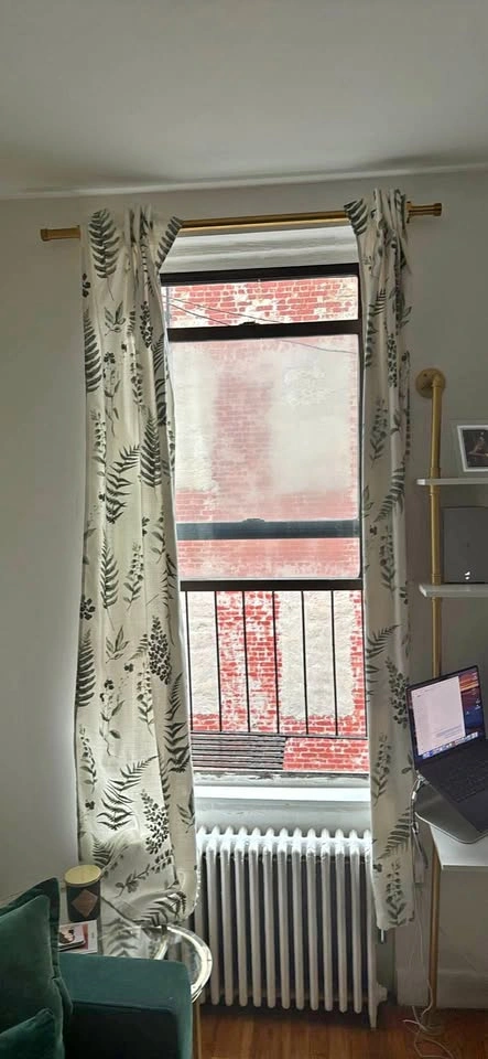 IKEA CURTAINS + Gold curtain rail x2