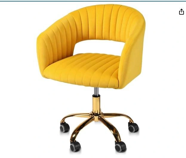 Velvet Home Office Chair with Wheels