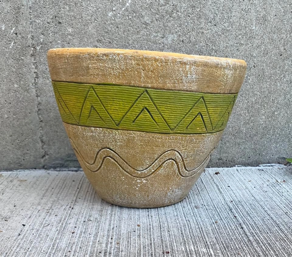 Decorative Textured Planter Pot