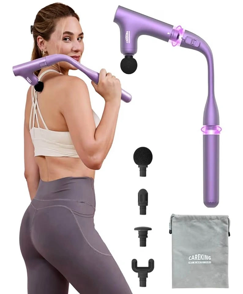Brand New 3-in-1 Detachable Massage Gun (Purple)