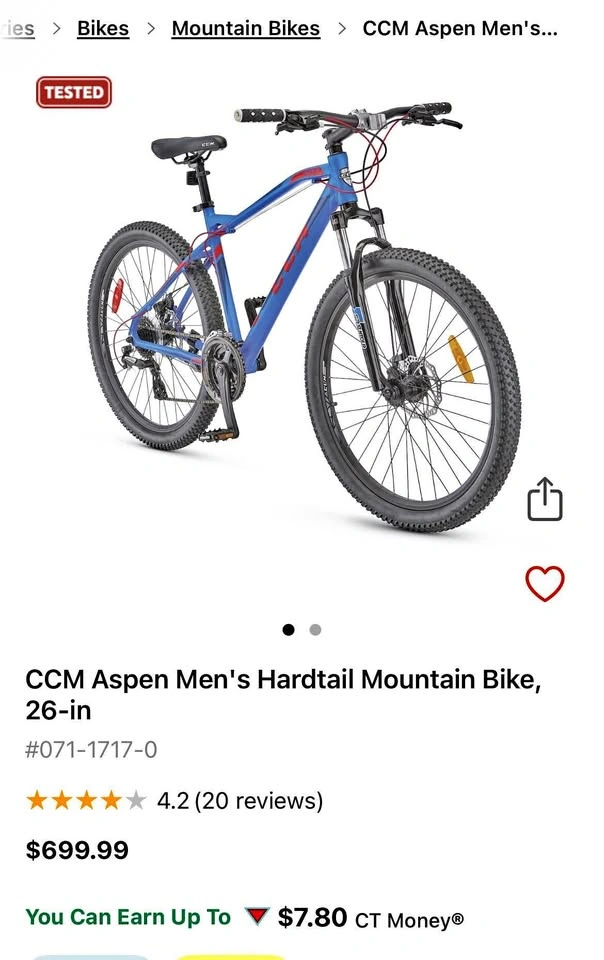 CCM Aspen Hardtail Mountain Bike