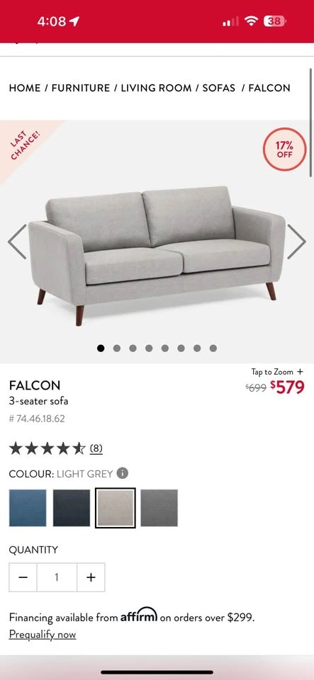 Falcon 3-Seater Sofa - photo 2