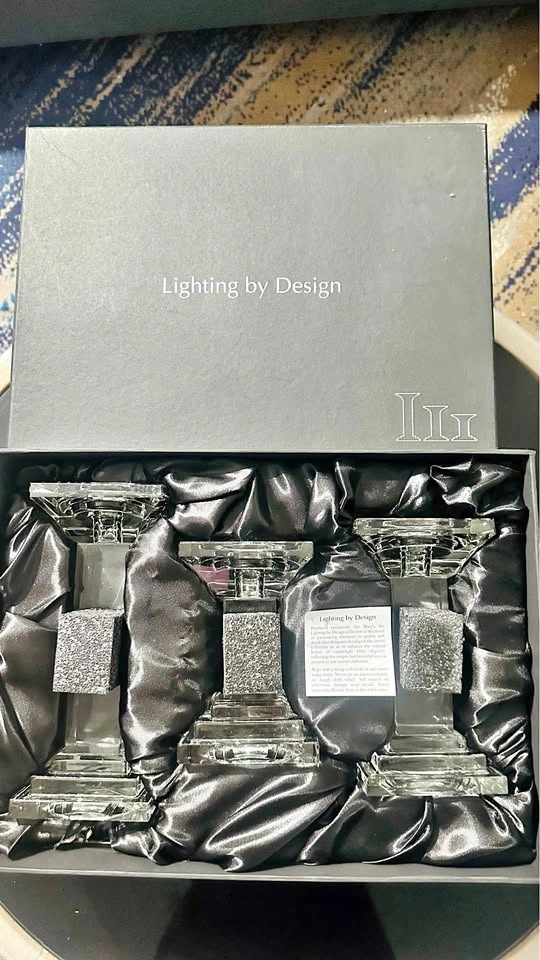 Crystal candle holders
