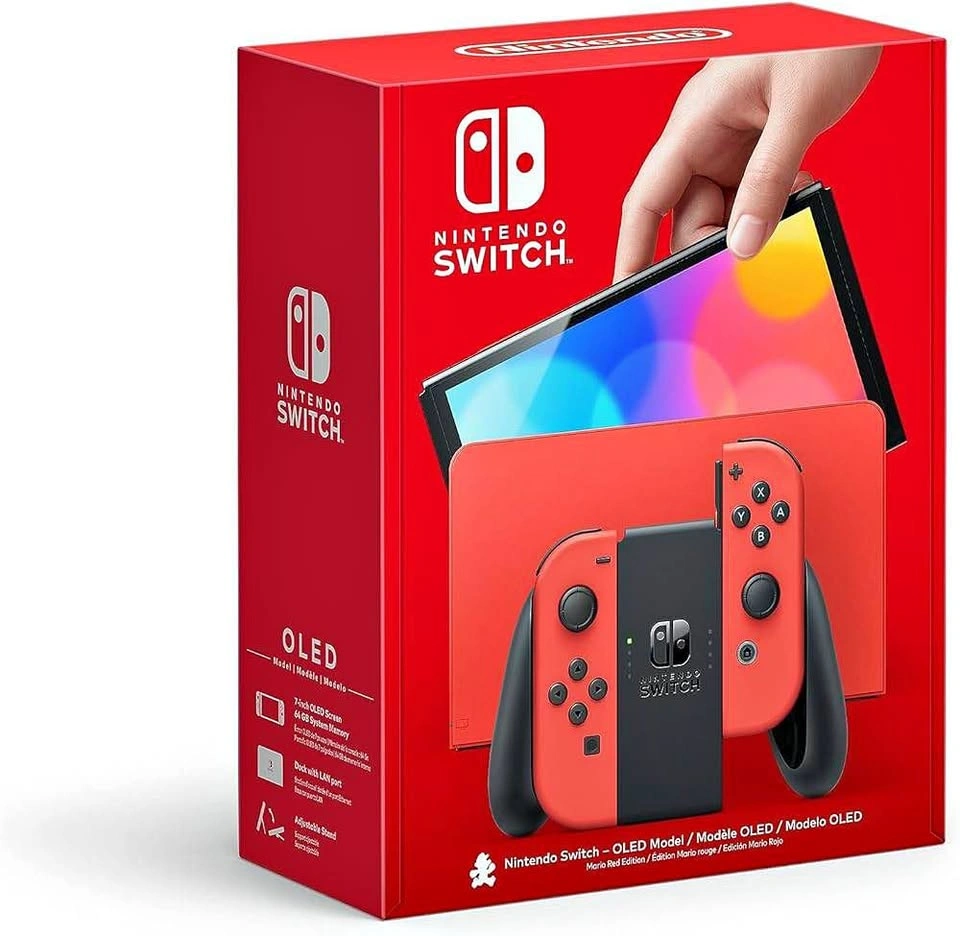 Nintendo Switch Console Bundle w/ Red Joy-Cons