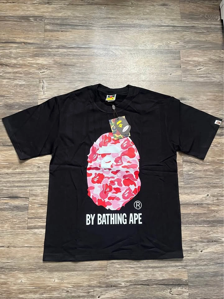 BAPE Black Pink Camo Ape Head Tee M NWT - photo 2