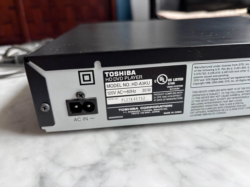 Toshiba HD DVD Player HD-A3KU (Needs Repair) - photo 4
