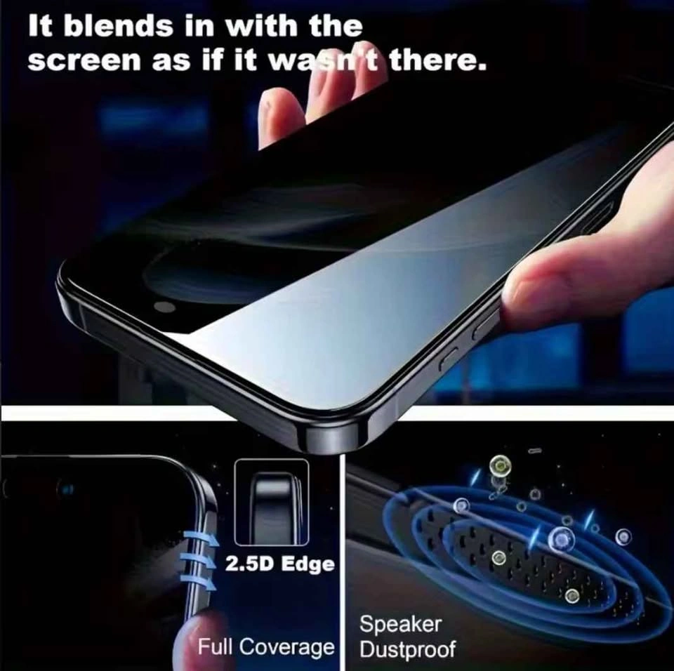 Anti-Spy Privacy Screen Protector for iPhones - All Models Avail - photo 3