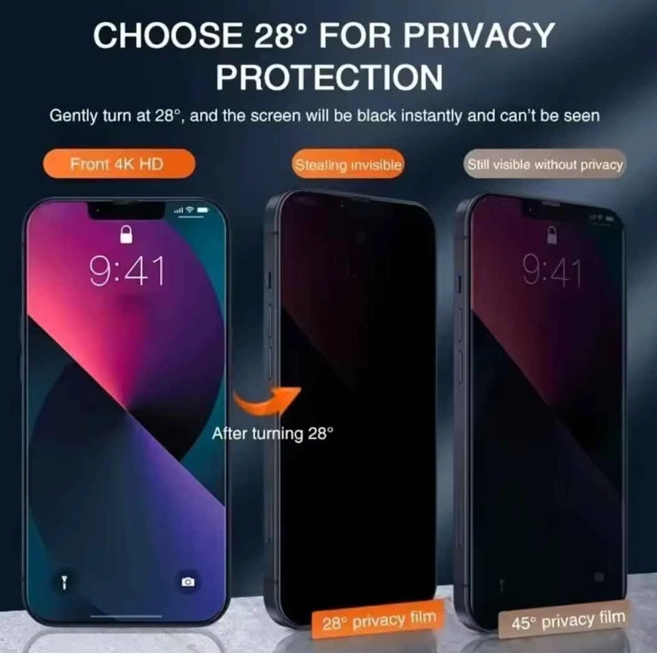 Anti-Spy Privacy Screen Protector for iPhones - All Models Avail - photo 5