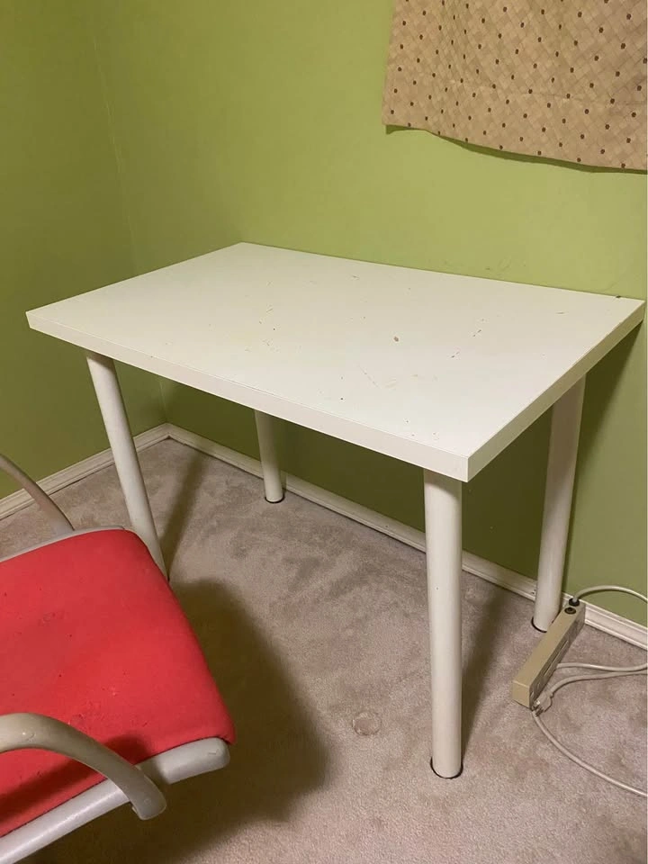 Ikea Desk and Red Swivel Chair - photo 2