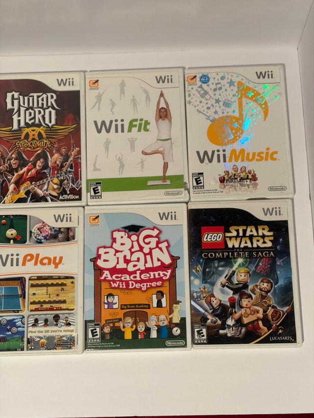 Wii Games - Wii Play (x2), Guitar Hero 3 & Aerosmith, Wii Fit, M