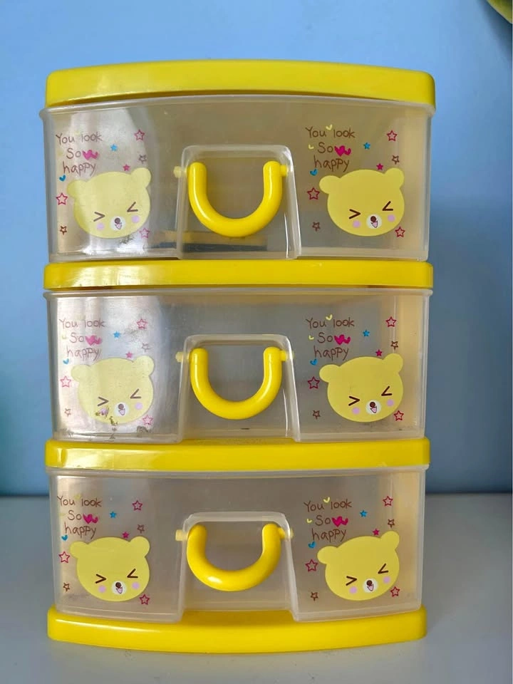 Yellow desk drawer