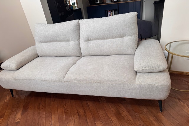 3-Seater Beige Convertible Sofa / Sleeper Couch