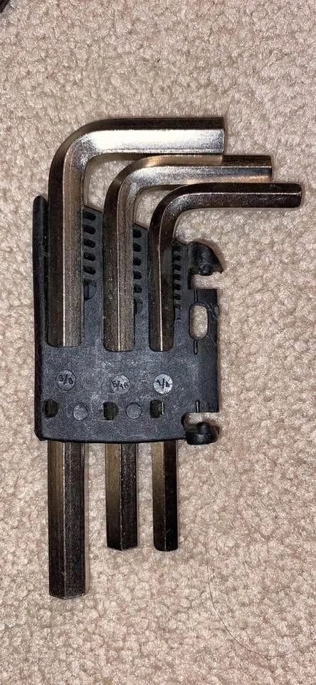 Allen Key 3 sizes 5/8 5/16 1/4