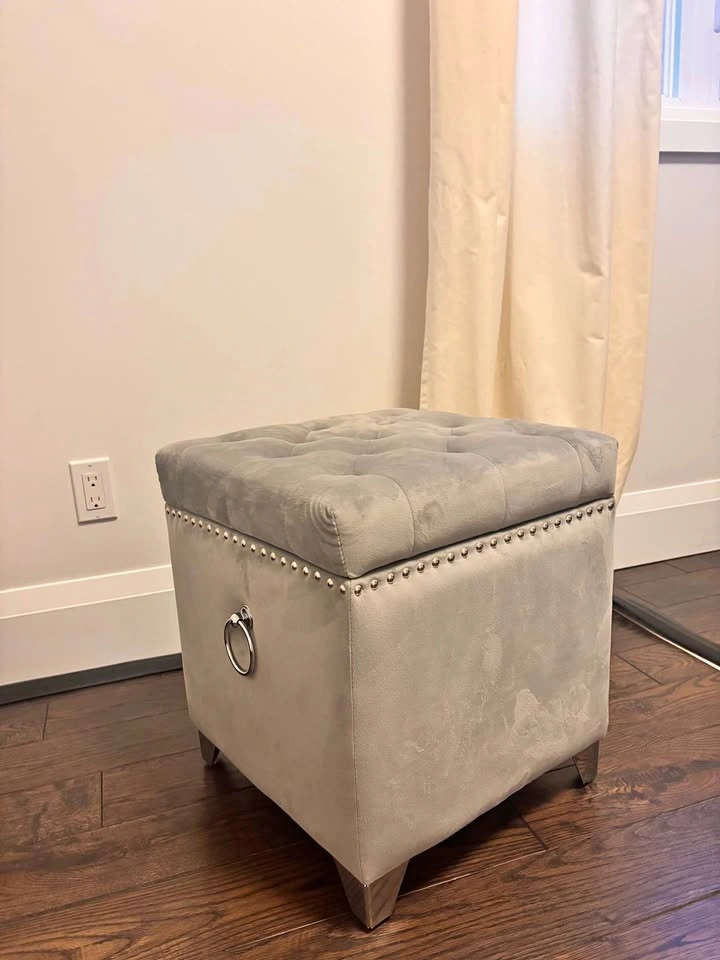 Grey ottoman