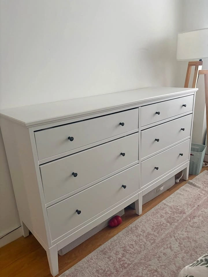 6-Drawer White Dresser