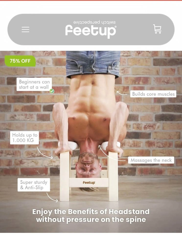 Feetup Red Yoga Inversion Bench - photo 4