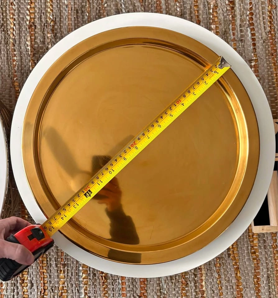 Gold IKEA Serving Tray - 15in Diameter