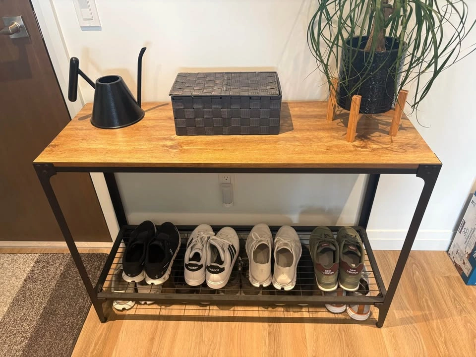 Modern Entryway Table with Wire Rack - photo 2
