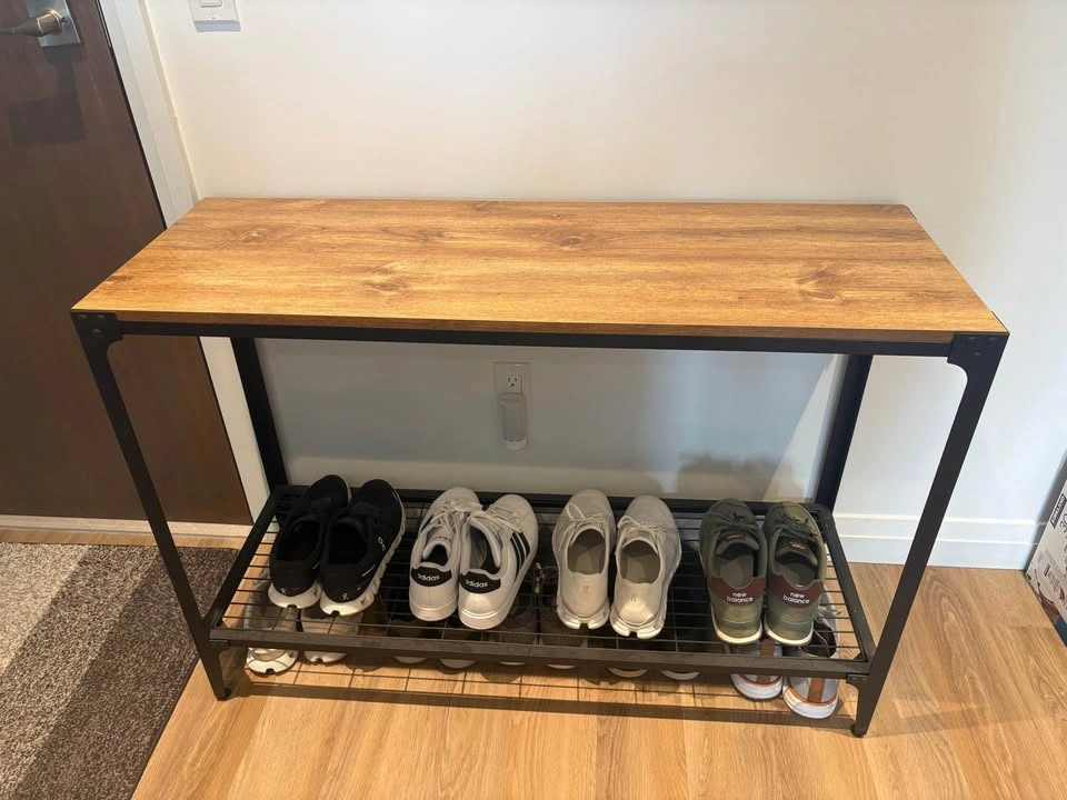 Modern Entryway Table with Wire Rack - photo 3