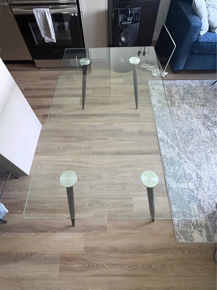 Modern Glass Dining Table - photo 2