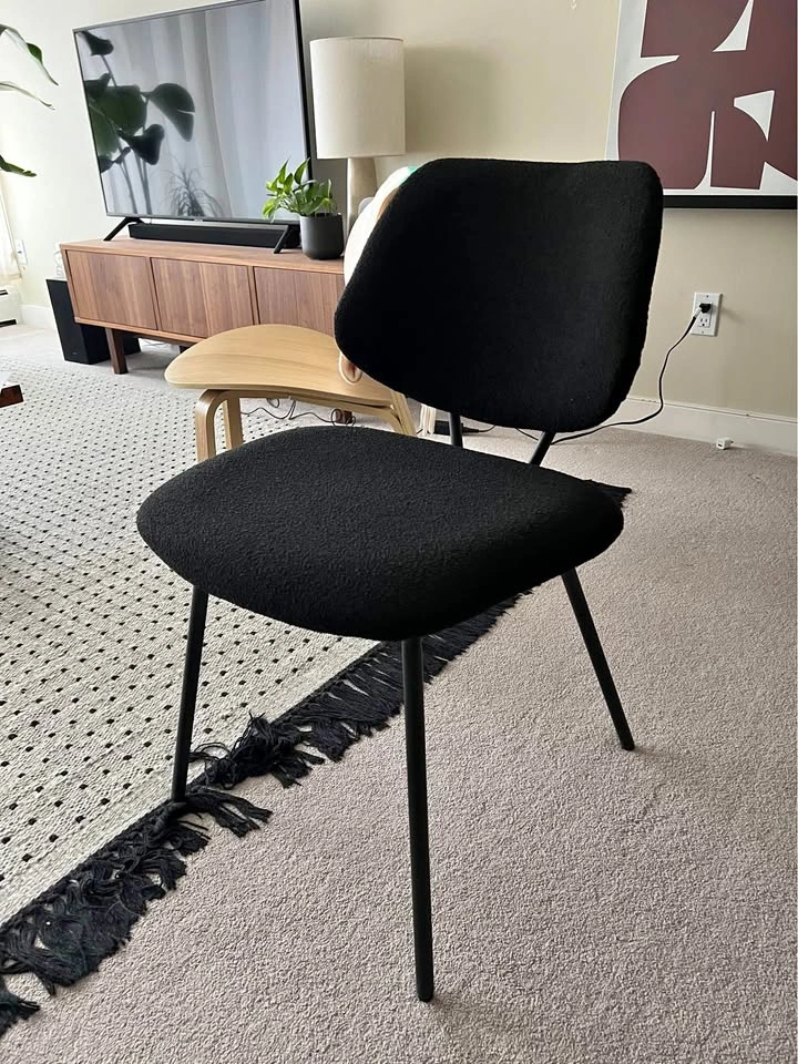Fabric & Metal Dining chairs - Set of 4