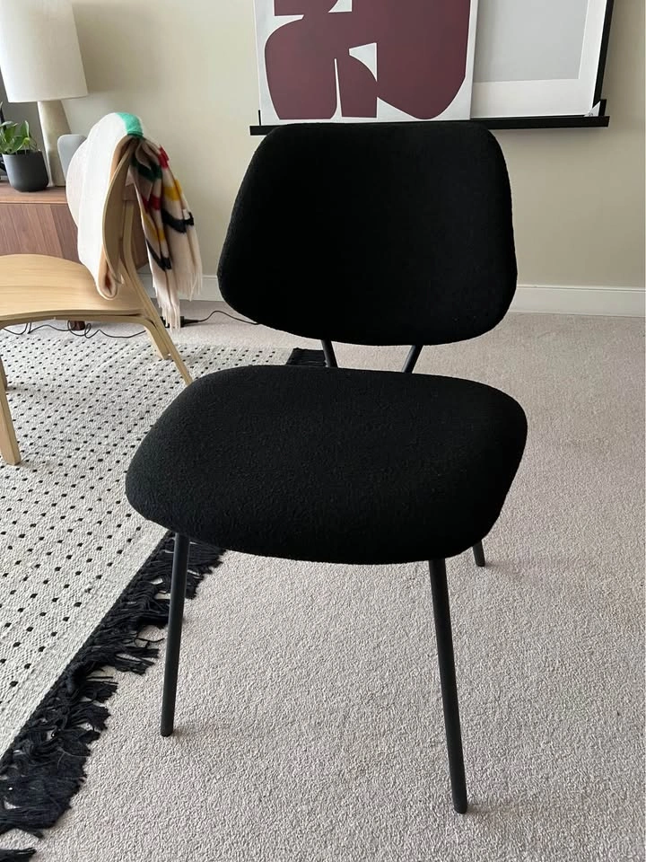 Fabric & Metal Dining chairs - Set of 4 - photo 3