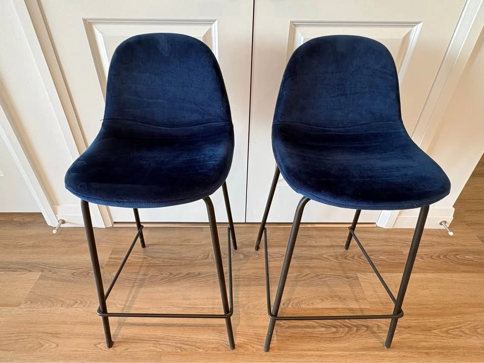 Navy Blue Counter Height Stools - photo 2