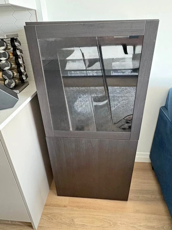 IKEA BESTA Storage Cabinet with Glass Door