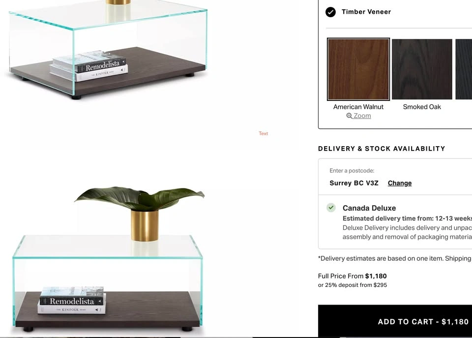 King Living Coffee Table - Glass & Wood - photo 2