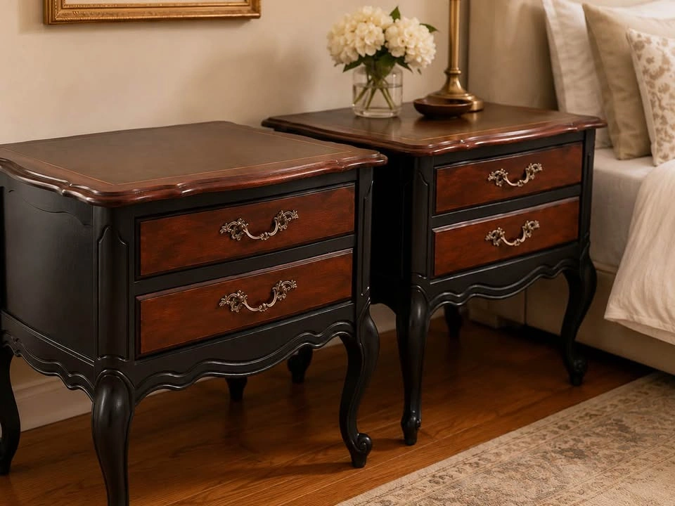 Refinished Solid Wood French Provincial Nightstands - Pair - photo 2