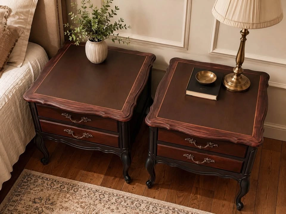 Refinished Solid Wood French Provincial Nightstands - Pair - photo 3