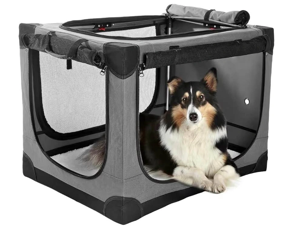 Brand New 24" Collapsible Soft Dog Crate (Grey)