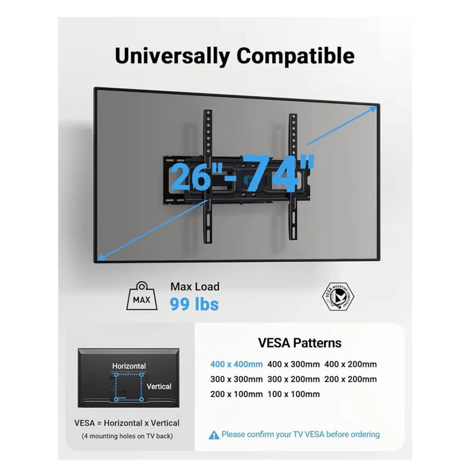 Brand New Full Motion TV Wall Mount (Fits 26 to 74 Inch TVs) - photo 2