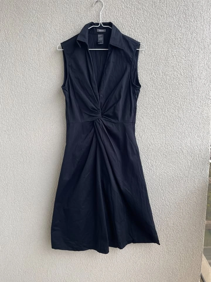Kenneth Cole Reaction Black Midi Dress Twist Front Sleeveless, S - photo 2