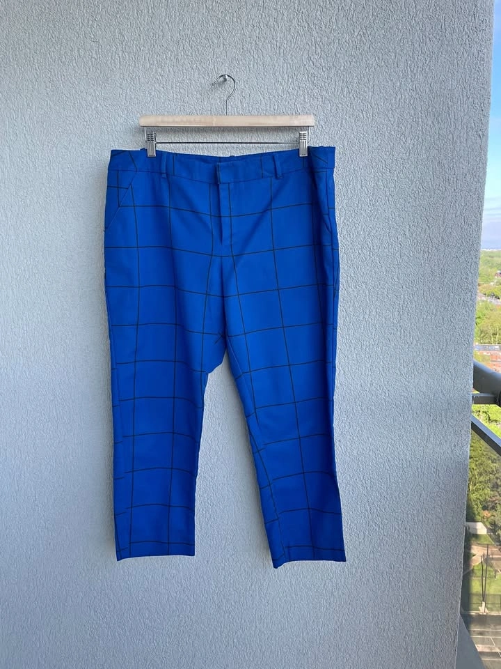 Size 18 Merona Cotton Stretch Plaid Cropped Pants