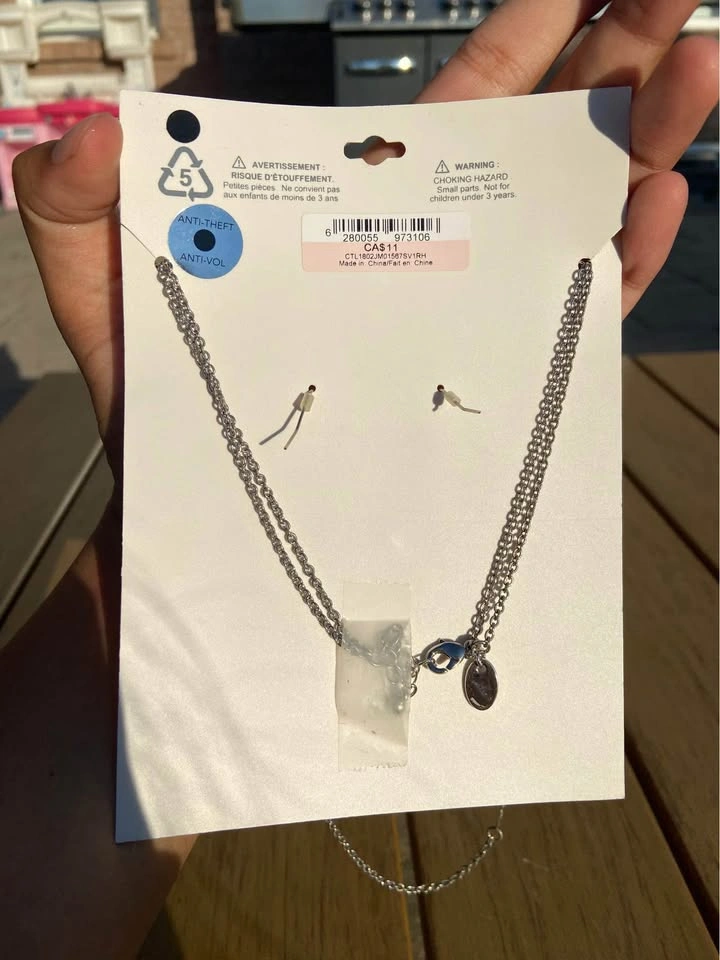 Silver Leaf Earrings and Necklace Jewelry Set - photo 4
