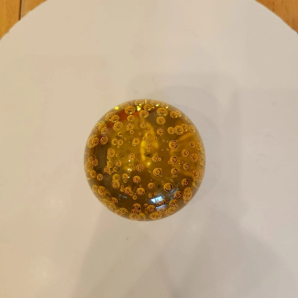 Golden Amber Glass Paperweight - photo 5