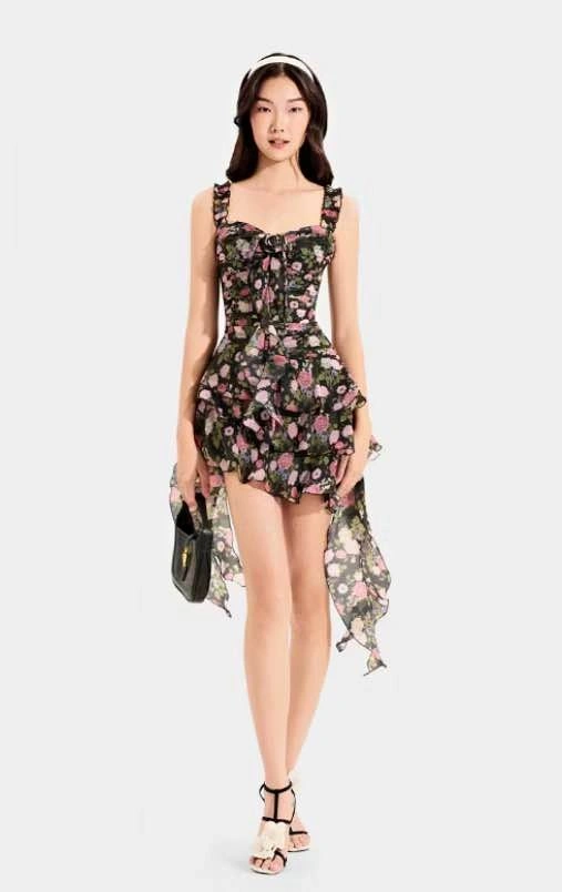 New Chiffon Mini Dress - Floral - XXS/XS