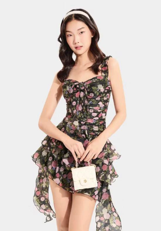 New Chiffon Mini Dress - Floral - XXS/XS - photo 2