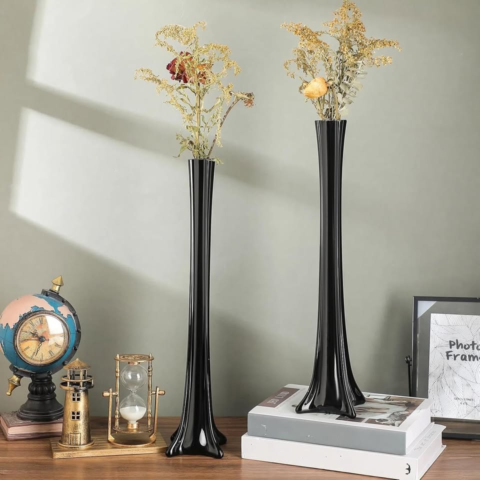 6 Eiffel Tower Vases - 16 Inch Tall, Black - photo 2