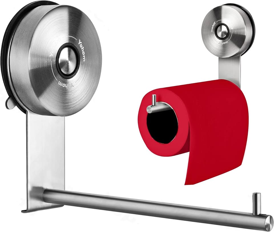 Suction Cup Toilet Paper Holder Bathroom