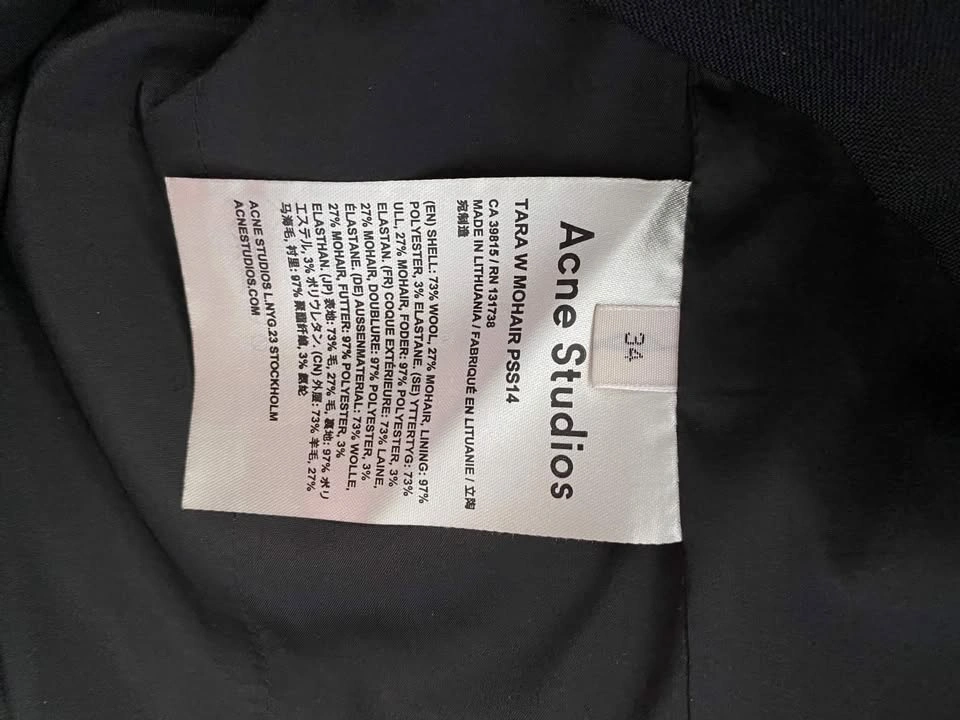 Acne Studios Black Dress Size 34 (CA2) Wool - photo 3